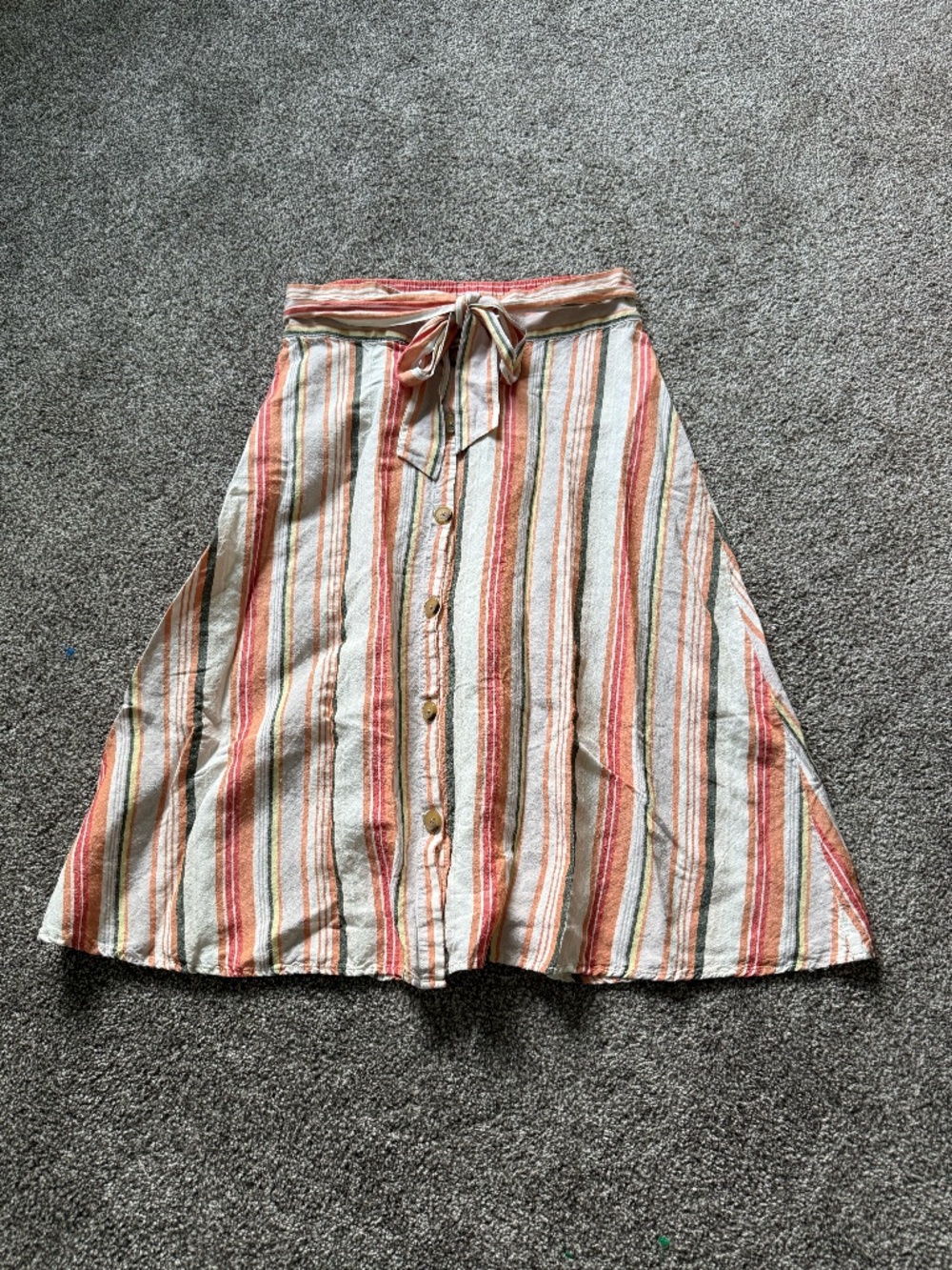 Striped A New Day Skirt w/ Buttons & Tie